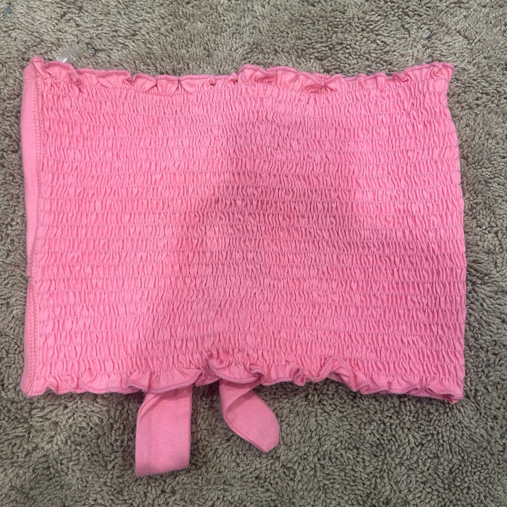 Tilly’s tube top. Pink bows tie in back. Perfect for summer!